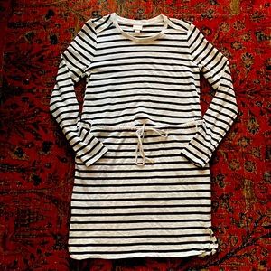 Striped sweatshirt dress